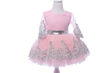 PINK SILVER LACY SHOES AND BABY BABY GIRL DRESS