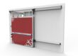 Monorail type cold store doors