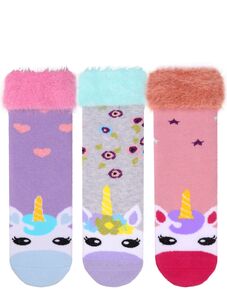 Patterned Towel Girl's Socks