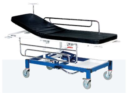STRETCHER WITH HYDRAULIC HEIGHT ADJUSTMENT